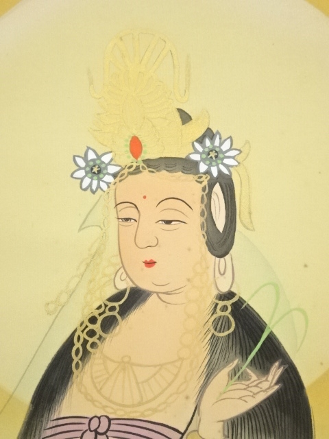 道具 ] - 道具 吉堂筆 慈母観音 肉筆絹本掛軸（共箱） | ネット